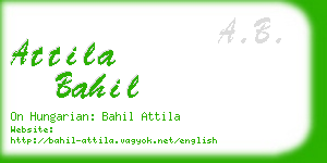 attila bahil business card